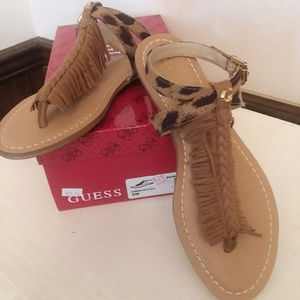 Womens Guess fringe sandal new